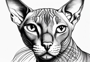 sphynx cat tattoo idea