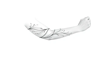 Лилии и размытые линии tattoo idea