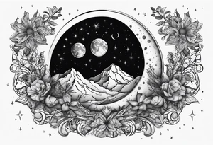 moon and earth collide tattoo idea