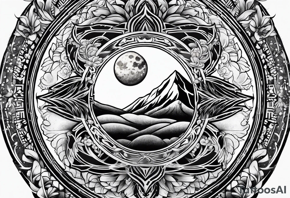 sacred moon tattoo idea