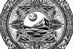 sacred moon tattoo idea