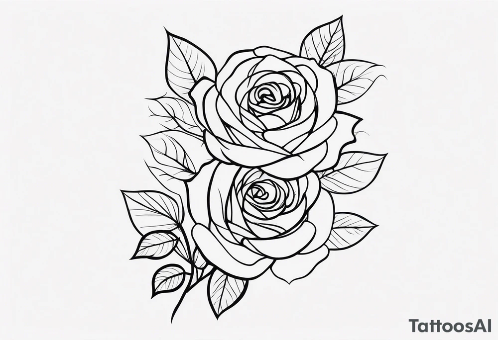 Arm sleeve roses tattoo idea