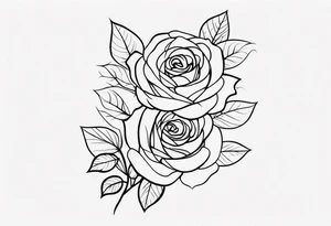 Arm sleeve roses tattoo idea