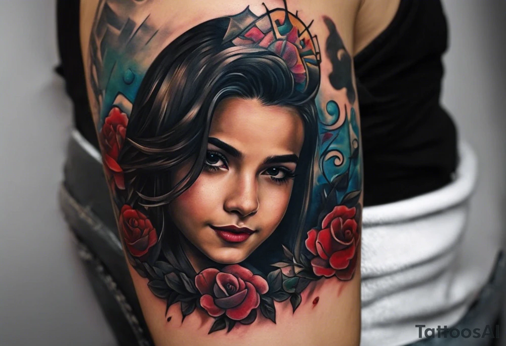 i want to create a tattoo inspired by my life, i had a girlfriend for a 8 years since 2009 till to 2017 and we broke up and i was in depression for almost 2 years, then i met a Colombian girl that ruined my life and i had a baby with her , his name is Yousif and now he is 3 years old living with me , and then i had another Colombian girl that i had a relationship with for over one year and i loved her too much and i broke her heart because of my previous  relationship and now again iam in depression tattoo idea