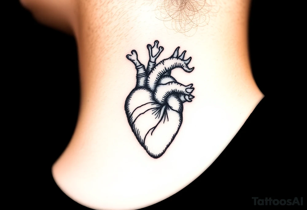 Thumbprint heart tattoo idea
