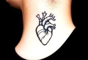 Thumbprint heart tattoo idea