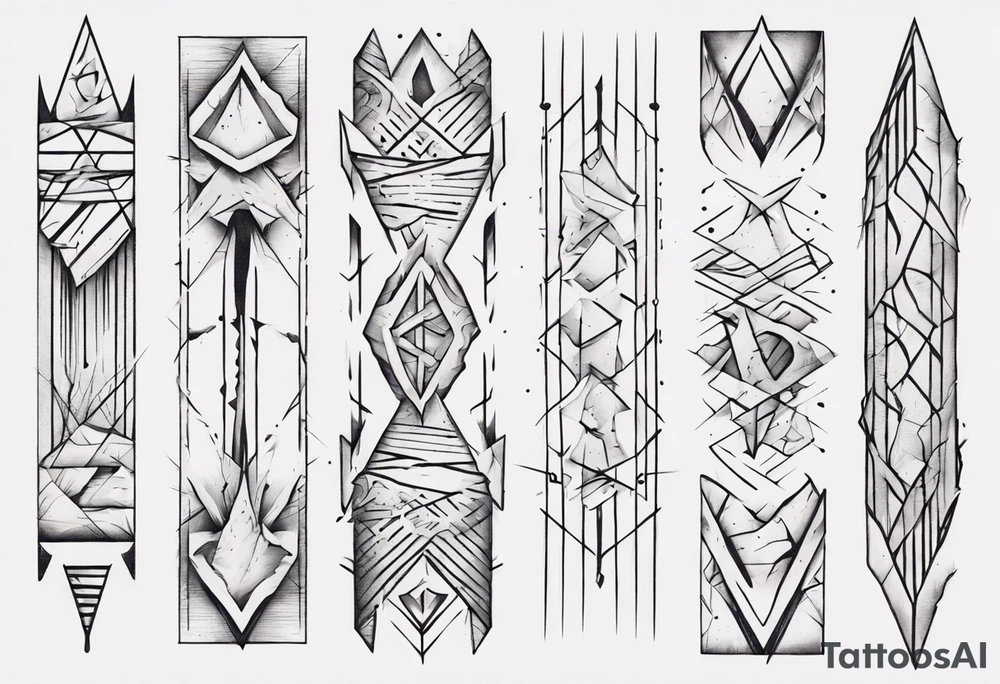 torn lines on a forearm tattoo idea