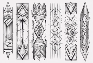 torn lines on a forearm tattoo idea