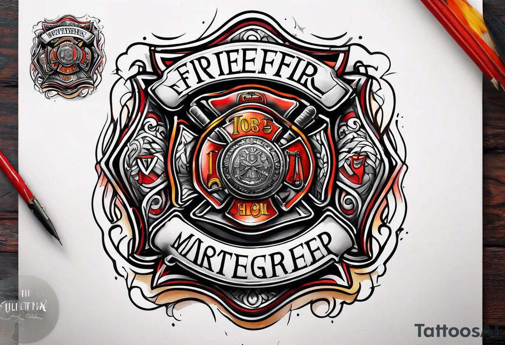 firefighter logo tattoo idea