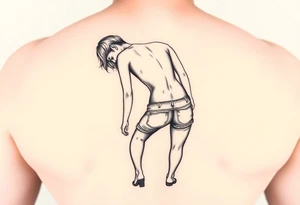 Pantsless woman bending over tattoo idea tattoo idea