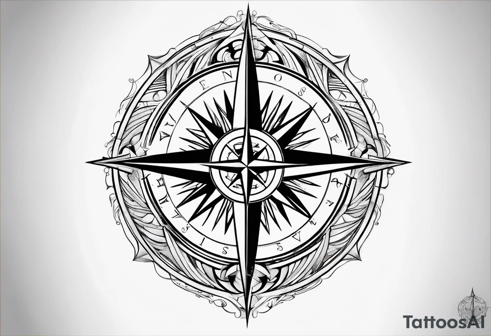 Canada compass rose tattoo idea