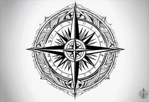 Canada compass rose tattoo idea