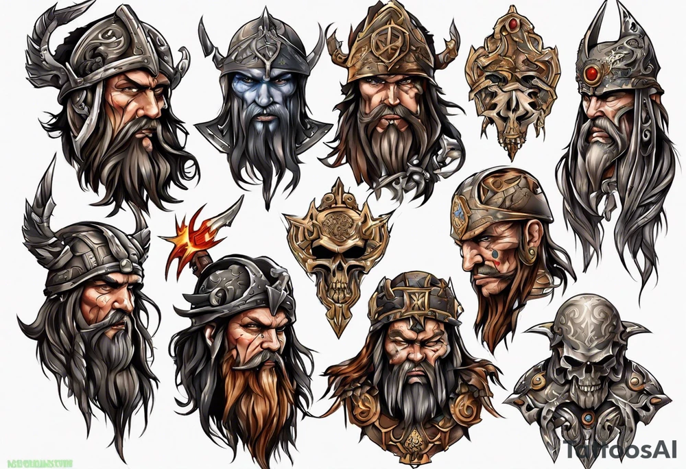 pagan warlord tattoo idea