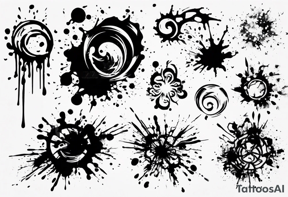 Paint splatter tattoo idea