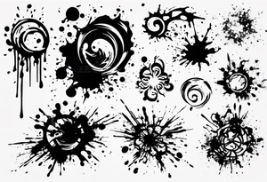 Paint splatter tattoo idea