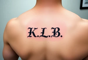 K.L.B tattoo idea