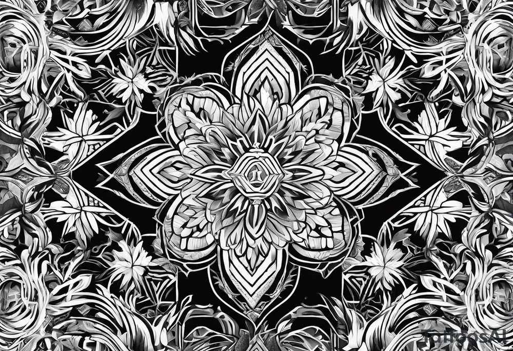 repeating Ice crystal surface hoar tattoo idea
