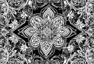 repeating Ice crystal surface hoar tattoo idea