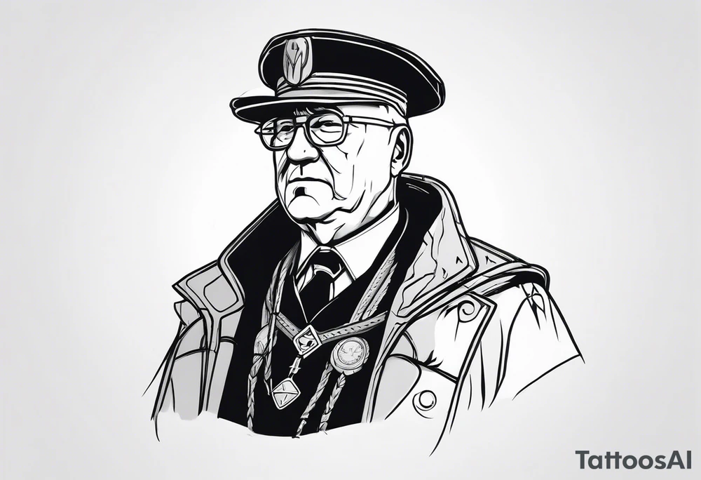Patriarch Buchanan from Wasteland 3. tattoo idea