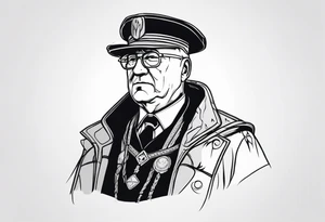 Patriarch Buchanan from Wasteland 3. tattoo idea