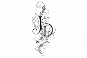 j and d abstract tattoo idea