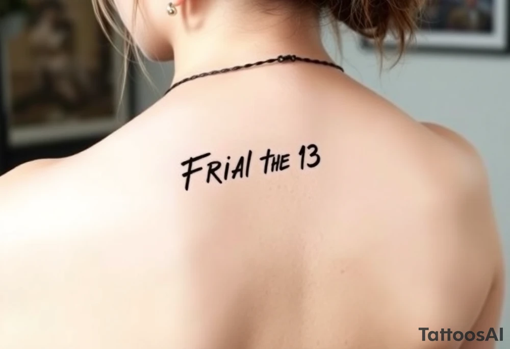 Small Friday the 13th tattoo tattoo idea