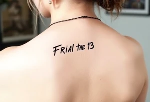 Small Friday the 13th tattoo tattoo idea