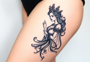 Black queen tattoo idea