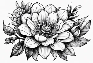 Dog wood flower tattoo idea