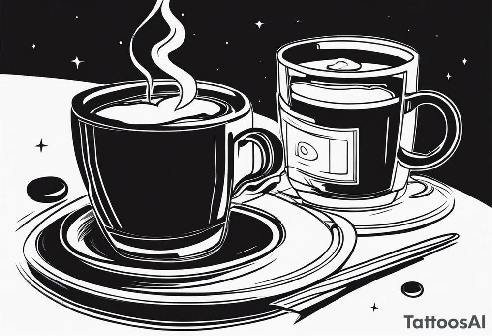 coffee at night tattoo idea