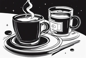 coffee at night tattoo idea