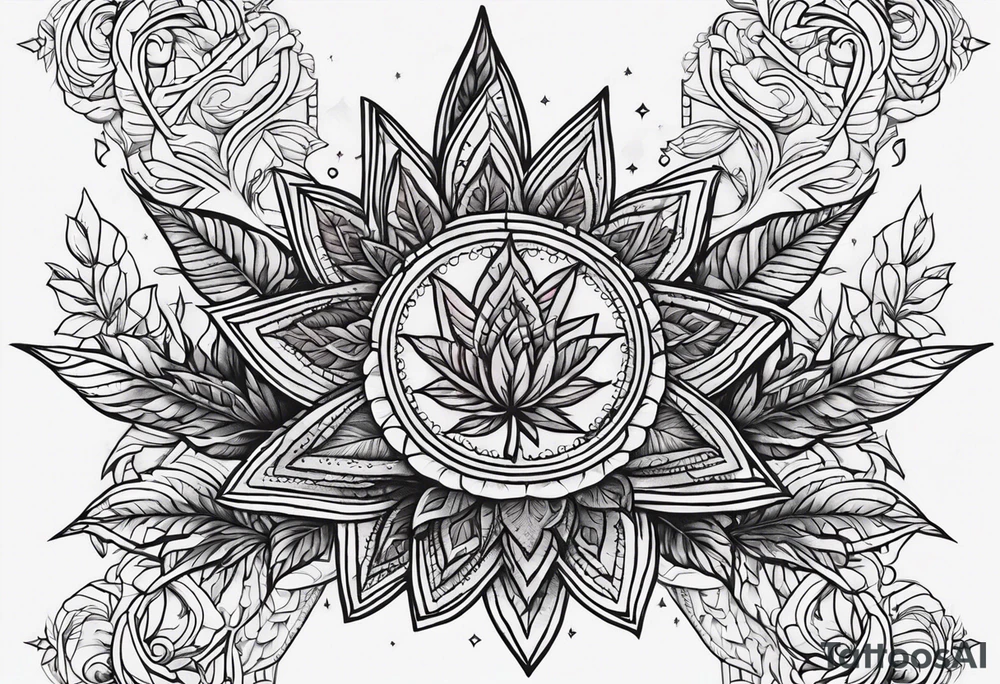 Marijuana and Psychedelic inspired tattoo tattoo idea