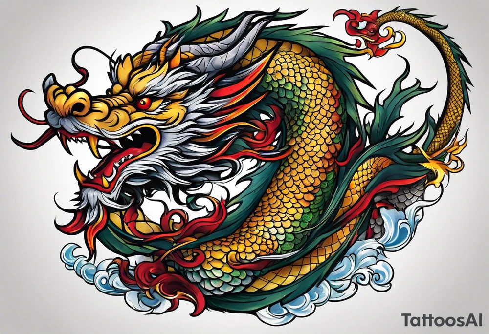chinese dragon tattoo idea