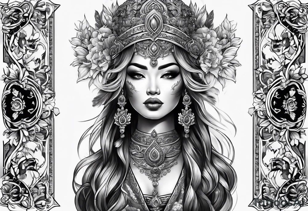 Russian folklore kikimora tattoo idea