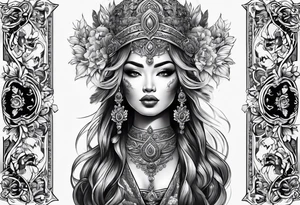 Russian folklore kikimora tattoo idea