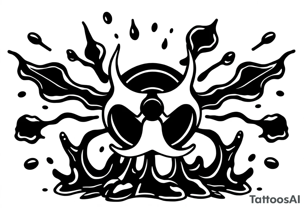 Contagion sign imwith toxic spill behind tattoo idea