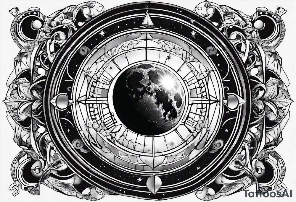 Moon phase tattoo idea