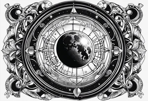 Moon phase tattoo idea