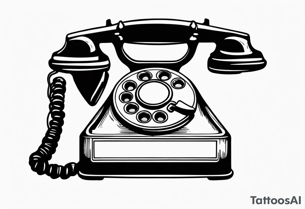Vintage Telephone tattoo idea