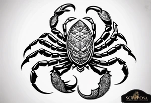 Scorpion with the number 23 tattoo idea