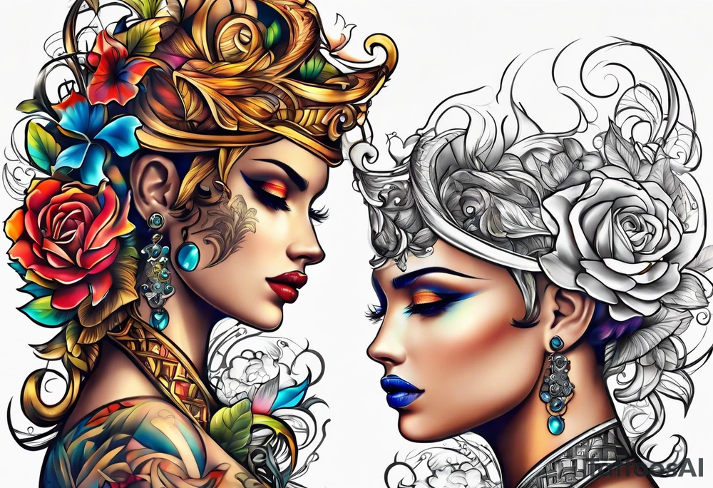 Two Puzzle pieces tattoo idea