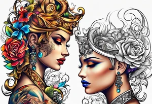Two Puzzle pieces tattoo idea