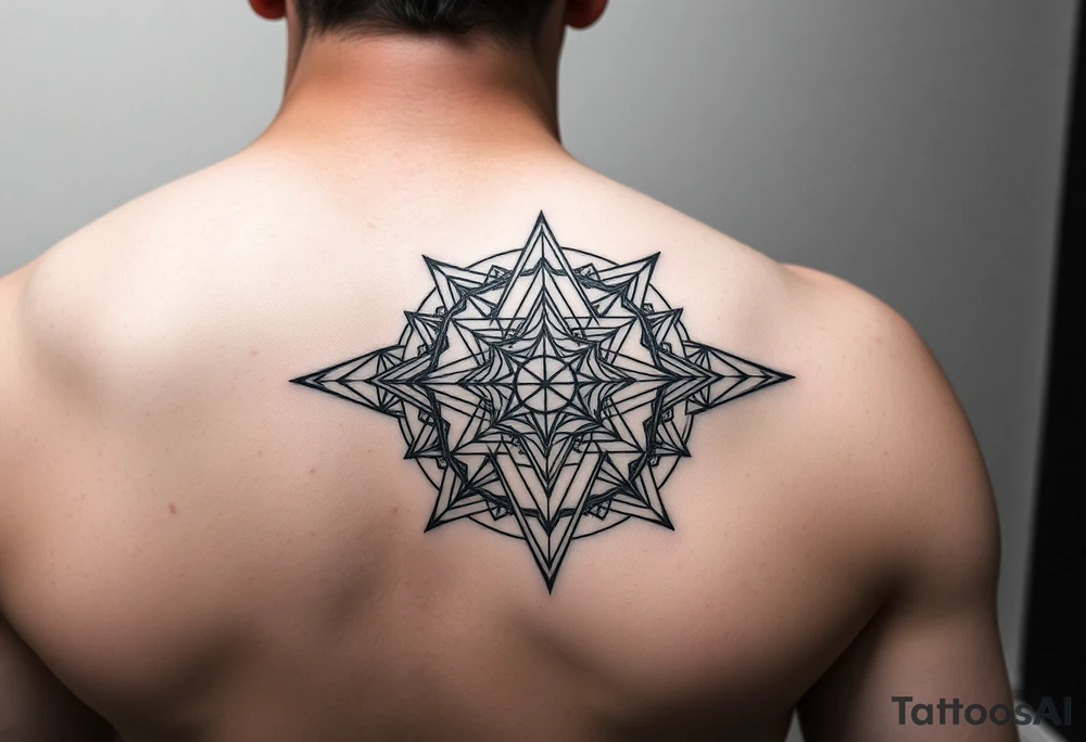 sacred geometry style tattoo for lean forearm with themes including spirituality, construction, football, travel, free spritedness tattoo idea