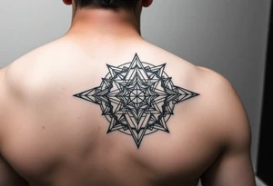 sacred geometry style tattoo for lean forearm with themes including spirituality, construction, football, travel, free spritedness tattoo idea