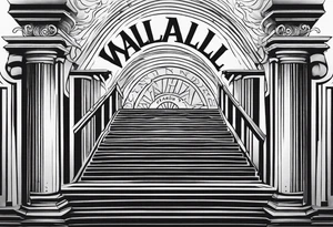 Valhalla stairs fog tattoo idea