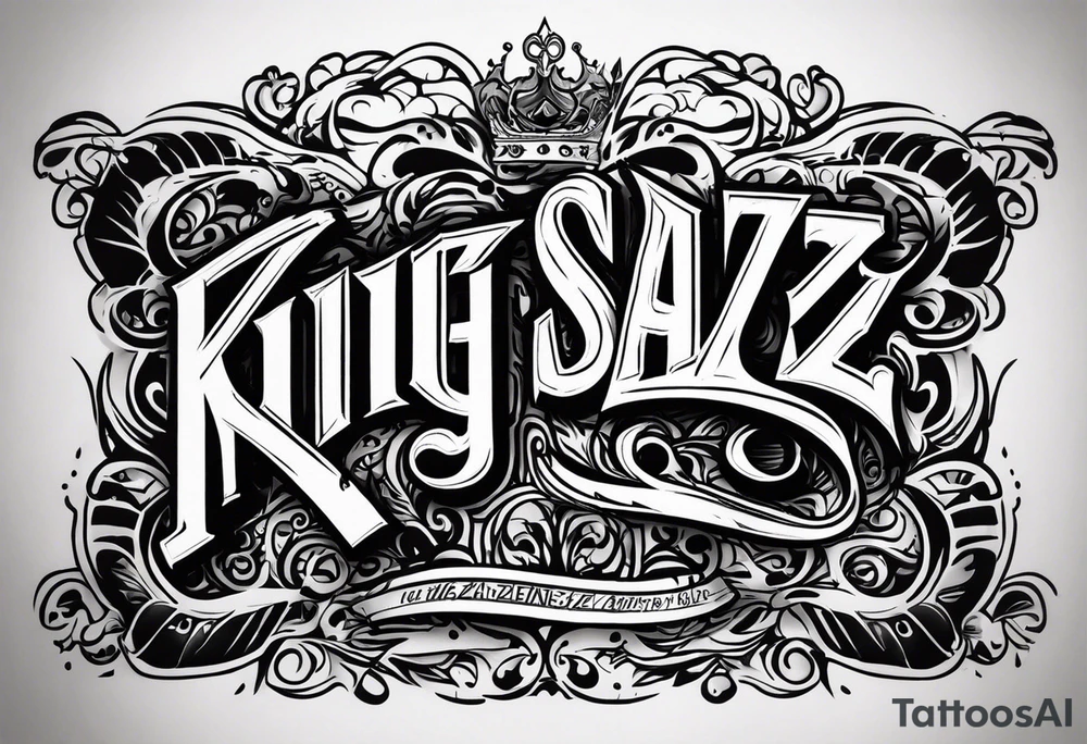 King Saez across the back tattoo idea