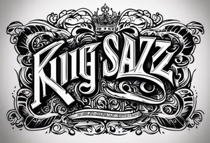 King Saez across the back tattoo idea