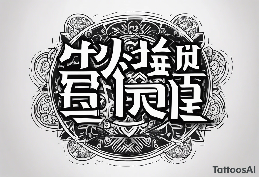 I want a design using this: 付佳茵 tattoo idea