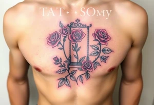 rose garden with a swing tattoo idea