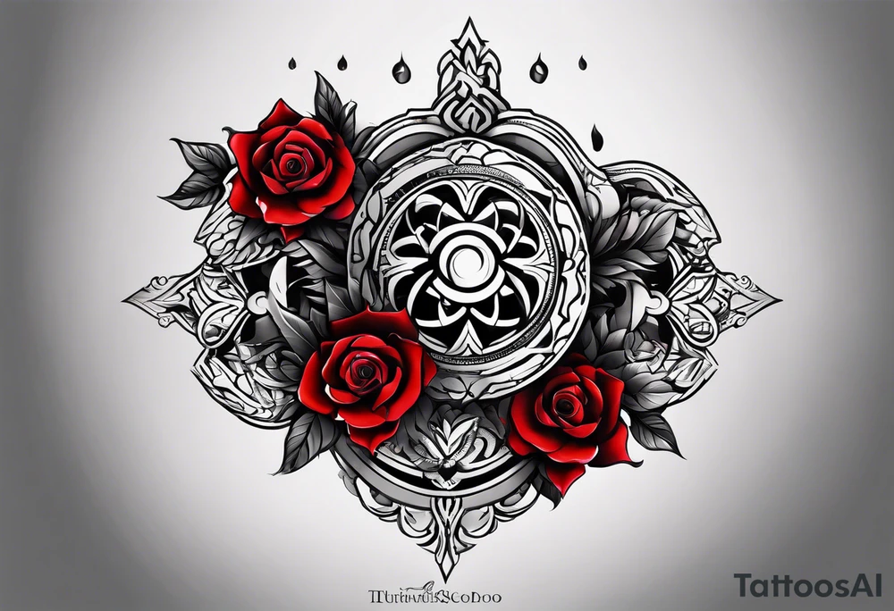 black and red arm tattoo with unique design without roses tattoo idea black and red arm tattoo with unique design without roses tattoo idea